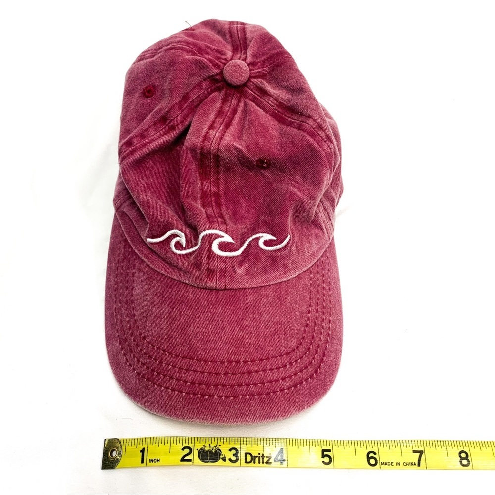 Marron Denim Retro Fadded Ocean Wave Logo Dad Hat - Picture 8 of 10
